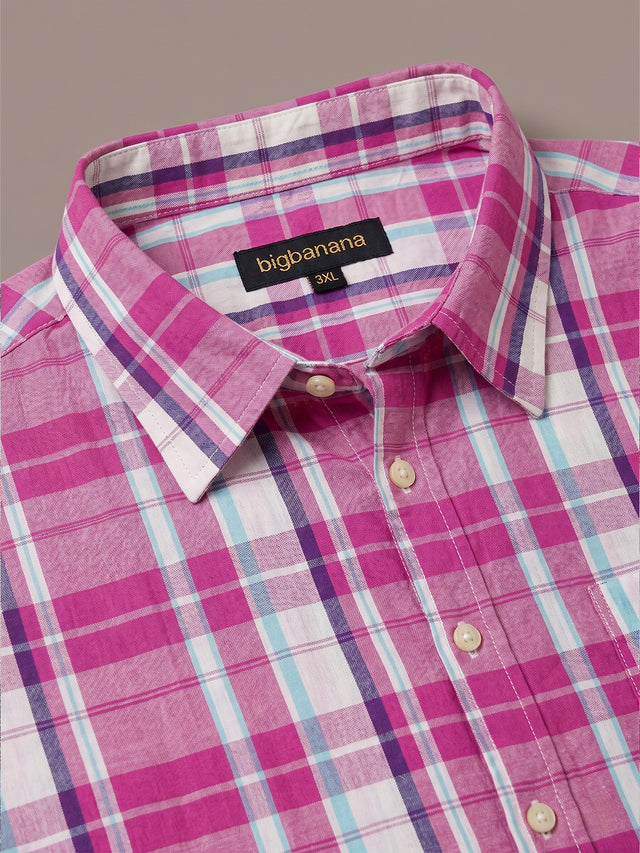 Men Plus Size Calvior Multi Check Shirts