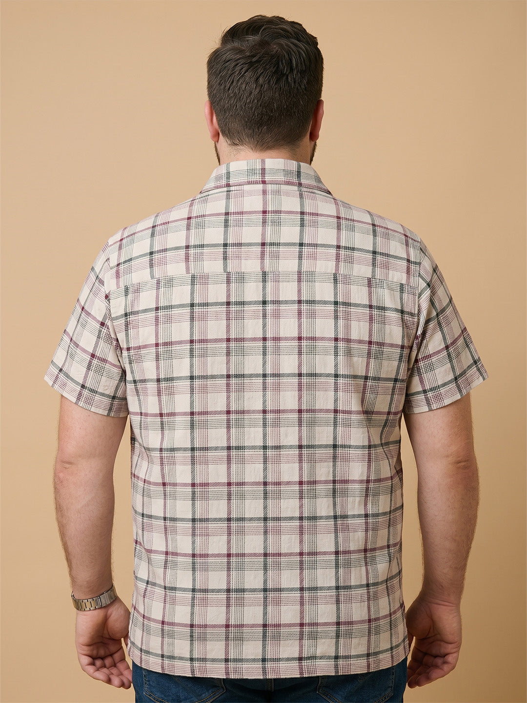 Men Plus Size Auburn Multi Check Shirts – bigbanana