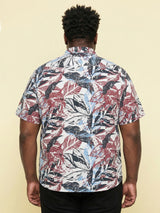 Men Plus Size Featherboat Multicolor Printed Casual Shirt