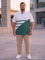 Men Plus Size Barge Colorblock Multi Polo Men Tshirt