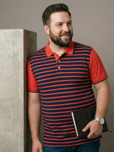 Men Plus Size Vynce Multi Striped Polo