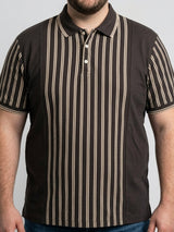 Men Plus Size Pitcher Multi Striped Polo