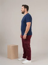 Men Plus Size NightThread Maroon Solid Trackpants