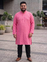 Men Plus Size Ullas-PI Solid Kurta