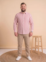 Men Plus Size Berryweave Red Check Shirts