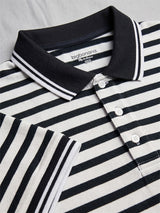 Men Plus Size Linear Multi Striped Polo