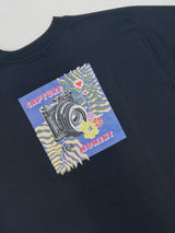 Men Plus Size Flashfocus Black Printed Round Neck