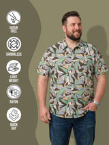 Men Plus Size Mossmatrix Multi Printed Shirts