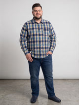 Men Plus Size Velquinn Multi Check Shirts
