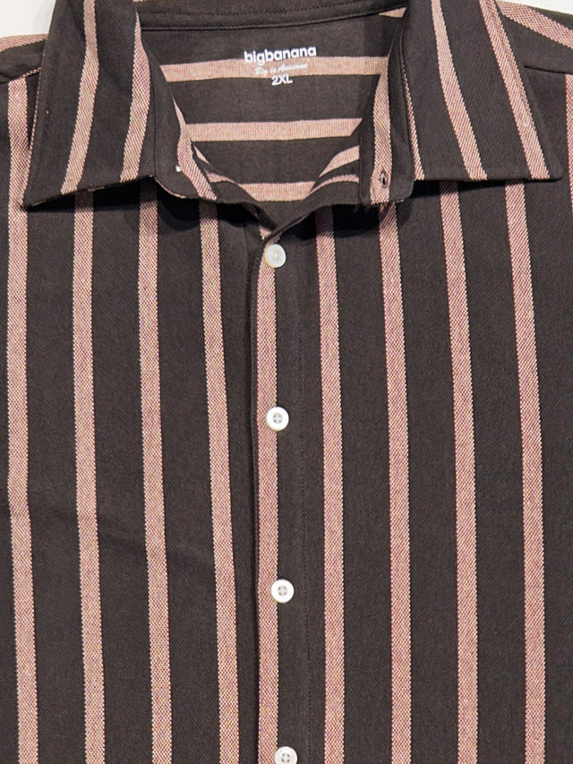 Men Plus Size Splitterra Multi Striped Shirts