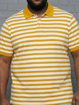 Men Plus Size Dandelion Multi Striped Polo