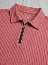 Men Plus Size Zinnia Pink Solid Polo
