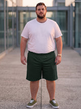 Men Plus Size Turbo-Teal Teal Solid Shorts