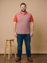 Men Plus Size Riviera Multi Striped Polo