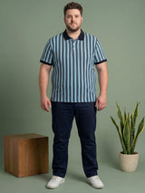 Men Plus Size Candor Multi Striped Polo