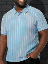Men Plus Size Aether Multi Striped Polo