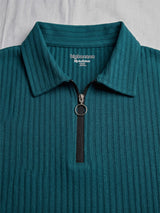 Men Plus Size Virent Green Solid Polo