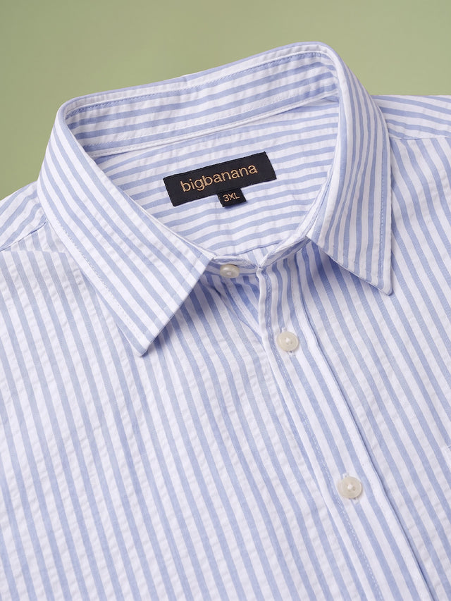 Men Plus Size Placid Multi Textured Shirts
