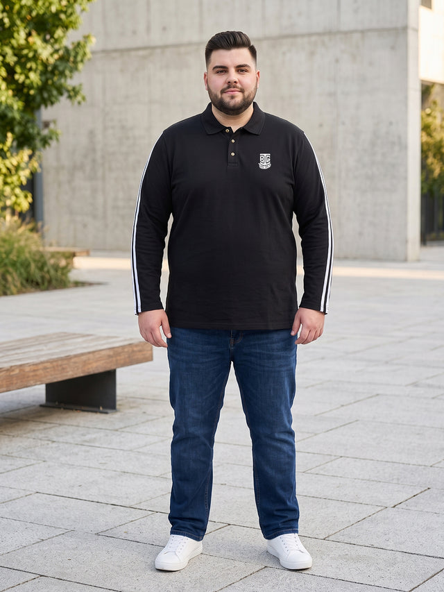 Men Plus Size Crewyard Solid Polo Tshirt