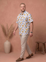 Men Plus Size Canvaspatch Multi Printed Shirts