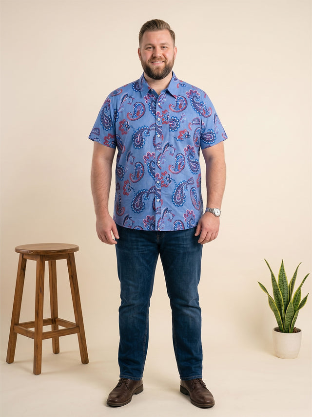 Men Plus Size Caelum Multi Printed Shirts