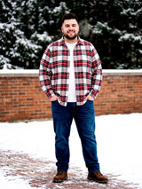 Men Plus Size Benze Multi Check Shirts