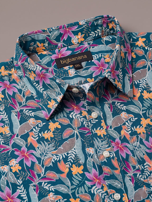 Men Plus Size Nacre Multi Printed Shirts