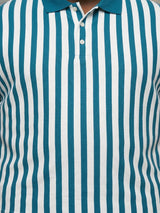 Men Plus Size Chalk Multi Striped Polo