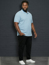 Men Plus Size Aether Multi Striped Polo