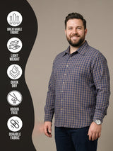 Men Plus Size Plaidorn Multi Check Shirts