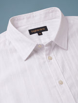 Men Plus Size Bonewhite White Textured Shirts