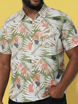 Men Plus Size Havana Multicolor Printed Casual Shirt