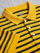 Men Plus Size Bisque Multi Striped Polo