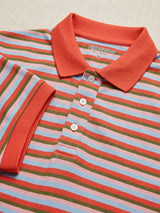 Men Plus Size Buttoned Multi Striped Polo