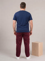 Men Plus Size NightThread Maroon Solid Trackpants