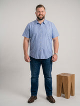 Men Plus Size Aqualon Multi Striped Shirts
