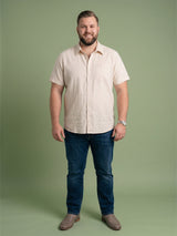 Men Plus Size Albion Off White Solid Shirts