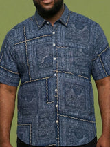 Men Plus Size Talisman Multicolor Printed Casual Shirt