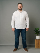 Men Plus Size Ivorynox White Solid Shirts