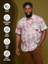 Men Plus Size Tropico Multicolor Printed Casual Shirt