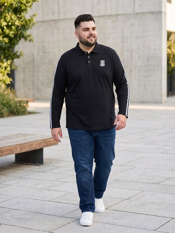 Men Plus Size Crewyard Solid Polo Tshirt