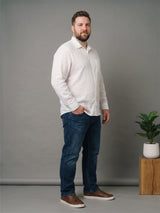 Men Plus Size Ivorynox White Solid Shirts