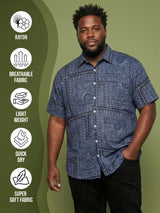Men Plus Size Talisman Multicolor Printed Casual Shirt