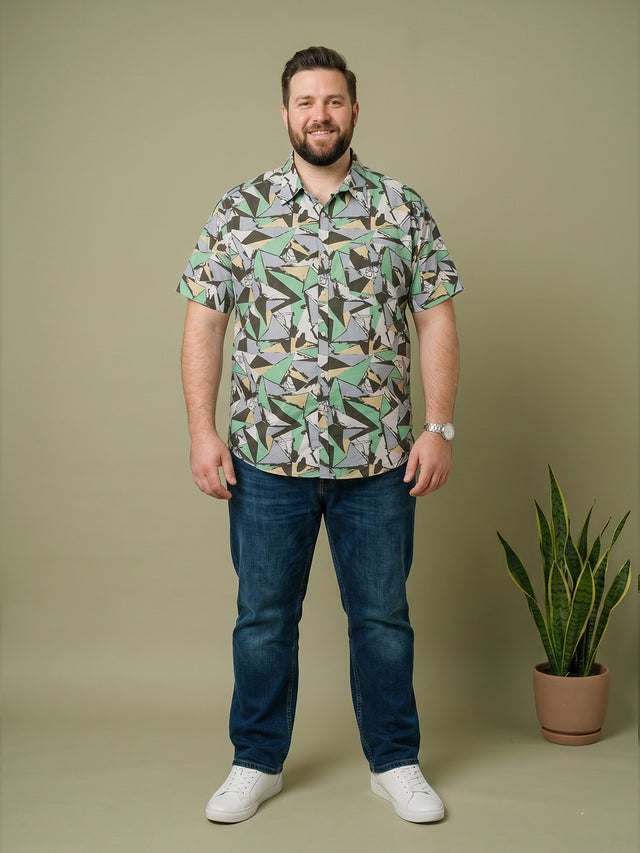 Men Plus Size Mossmatrix Multi Printed Shirts