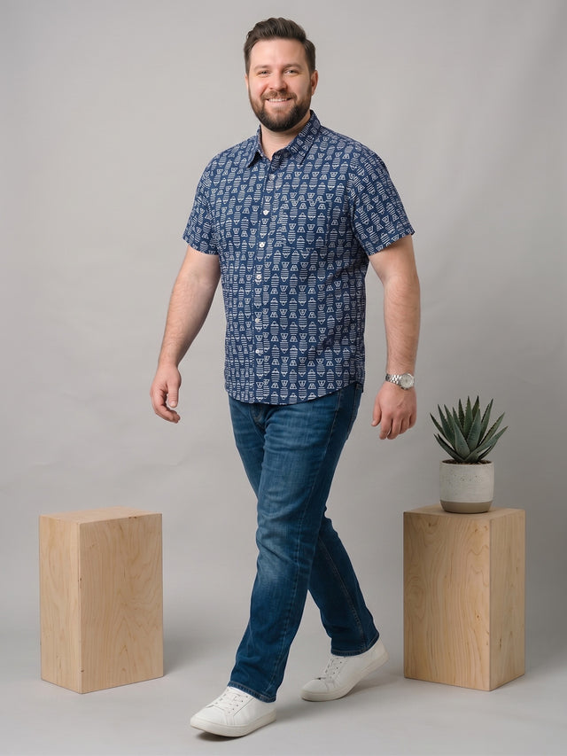 Men Plus Size Indrix Multi Printed Shirts