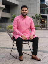 Men Plus Size Ullas-PI Solid Kurta
