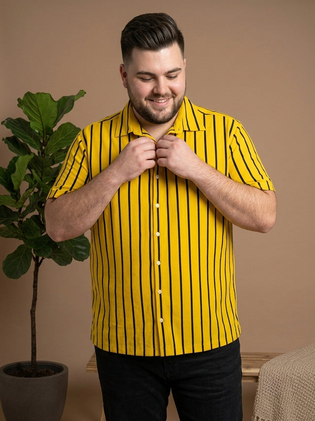 Men Plus Size Boldline Multi Striped Shirts