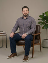 Men Plus Size Plaidorn Multi Check Shirts