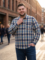 Men Plus Size Velquinn Multi Check Shirts