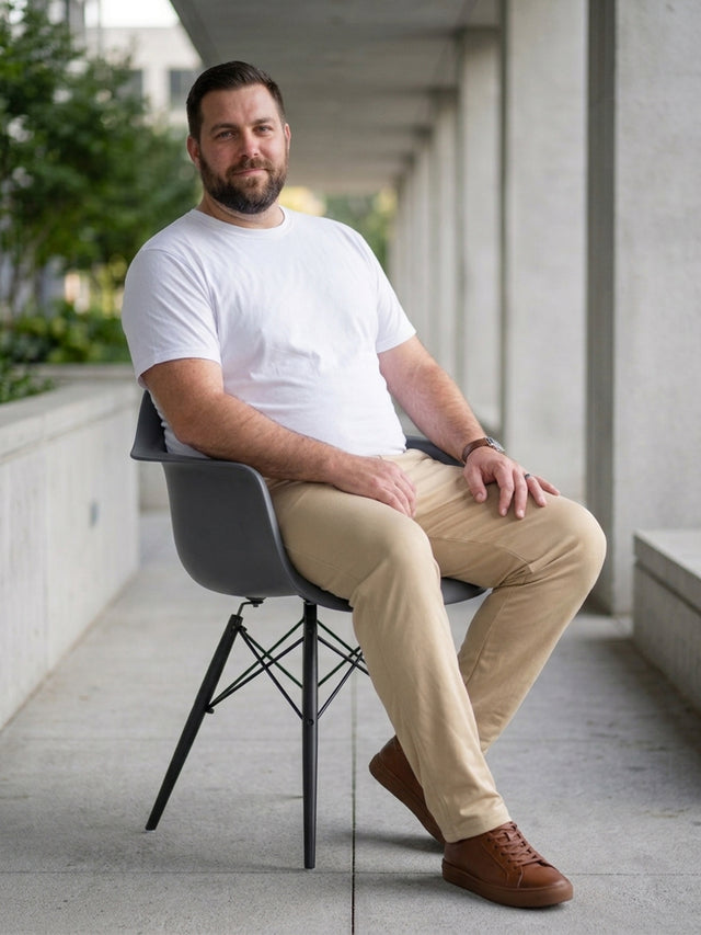 Men Plus Size Gossamer Beige Solid Trackpant